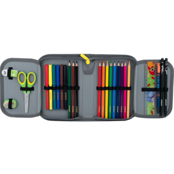 Пенал с наполнением Kite Skateboard K22-622H-6, 1 отделение, 2 отворота