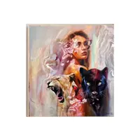 Алмазна мозаїка Дикі кішки на підрамнику 30*40см H8717