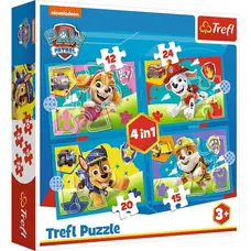 Пазли Trefl Щенячий патруль Весела команда 4в1 (34628)