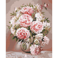 Картина по номерам Brushme Ваза с пионами 40x50 см BS51372