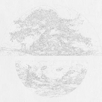 Картина за номерами Пейзаж. Магия природы: суша и море с красками металлик (полукруги) 70*70 см Оригами OSR 1010