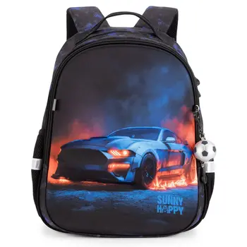 Шкільний рюкзак Sunny Happy SH1-15 зі спортивним автомобілем