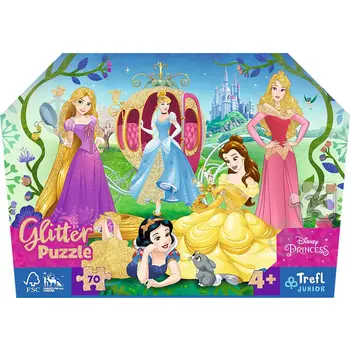 Пазли Trefl Чарівні принцеси Glitter 70 ел. 53017