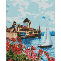 Алмазна мозаїка "Яскрава Швейцарія" 40*50 см AMO 7237